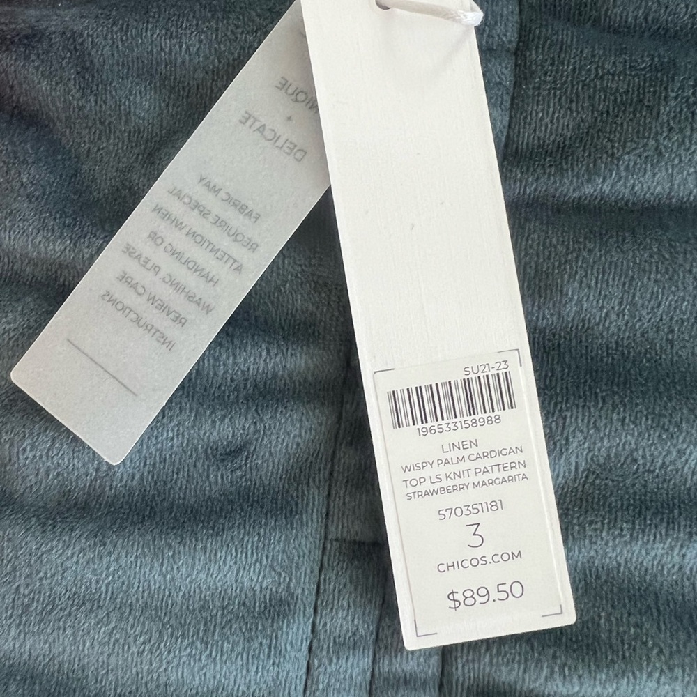 NEW Chico's Vibrant Multicolor light duster top - Picture 8 of 8
